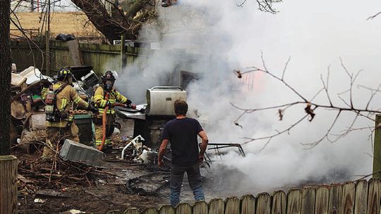 Fire claims shed but no injuries