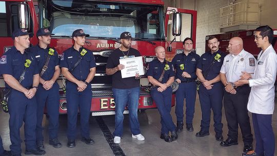 Fire crew saves life
