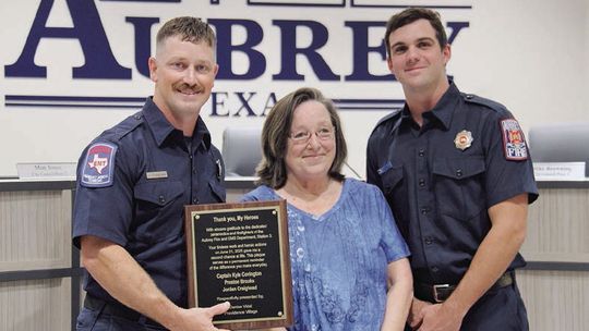 Heart attack survivor honors crew