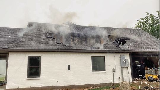 Lightning sets house ablaze