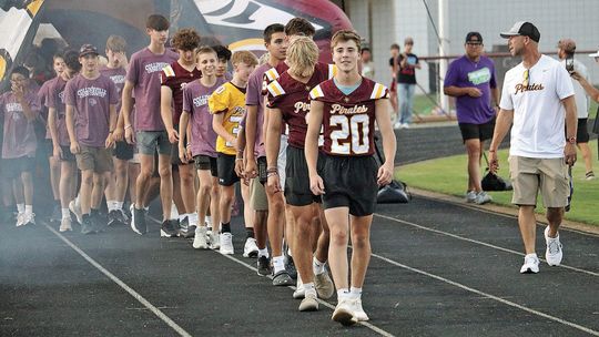 Maroon and gold