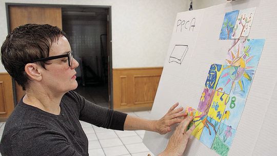 Rotary pieces together artistic expression