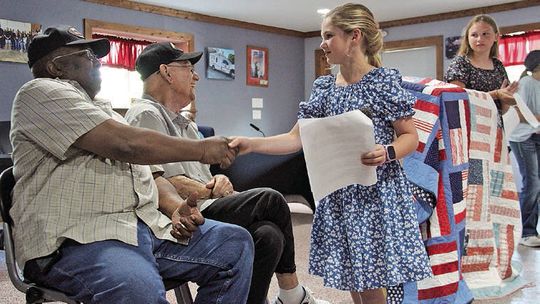 Tioga 4-H honors veterans with hand-made quilts