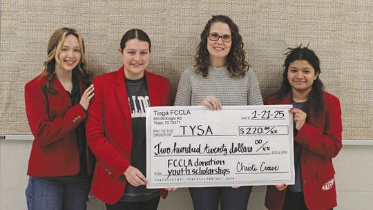 Tioga FCCLA presents TYSA scholarship