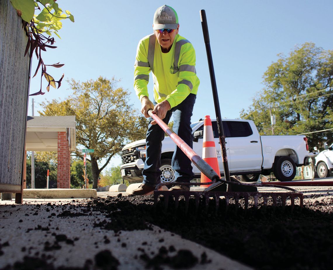 Aubrey staff works on streets