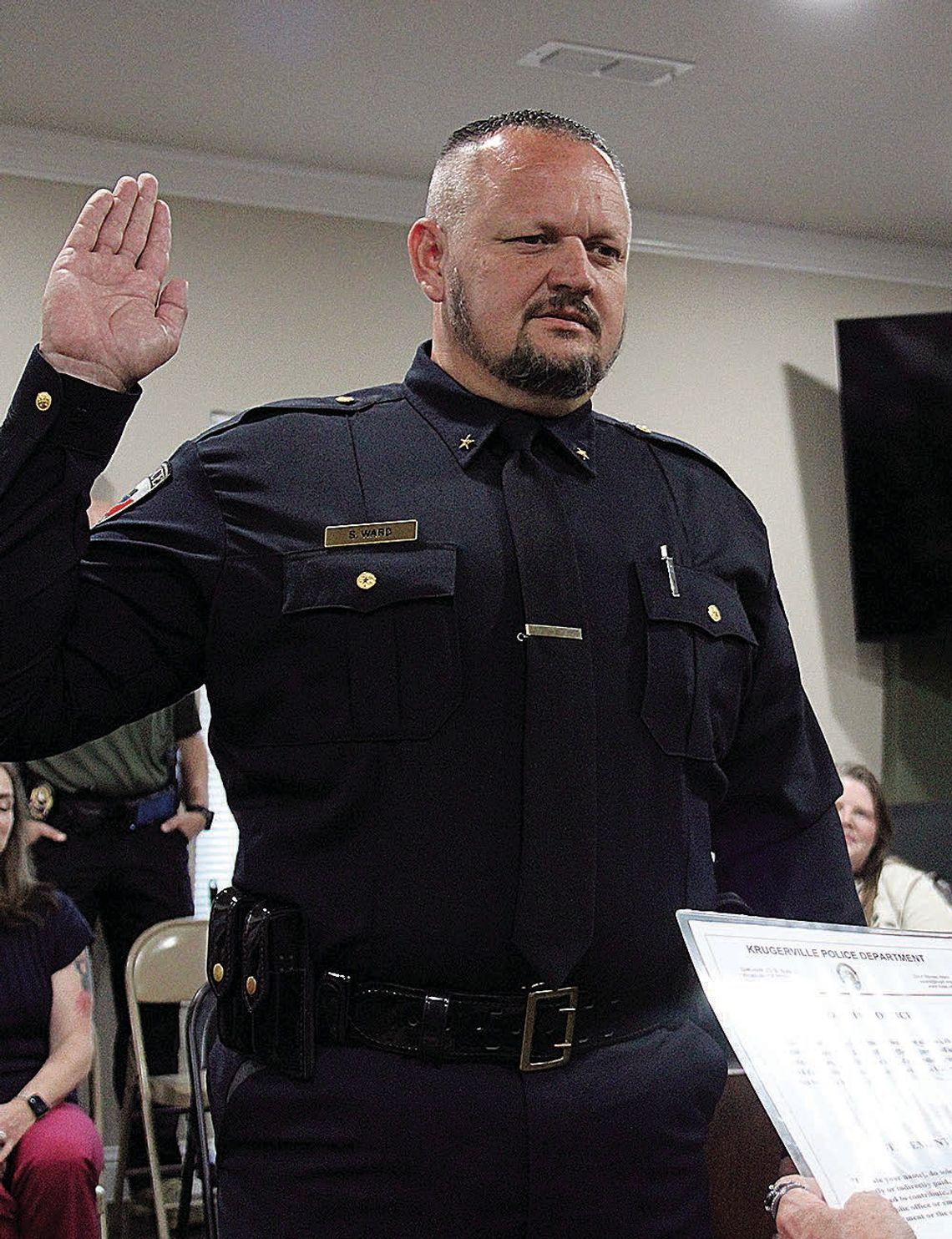 Krugerville swears in officers