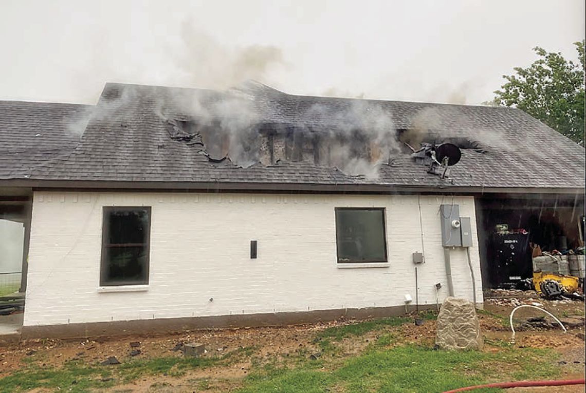 Lightning sets house ablaze