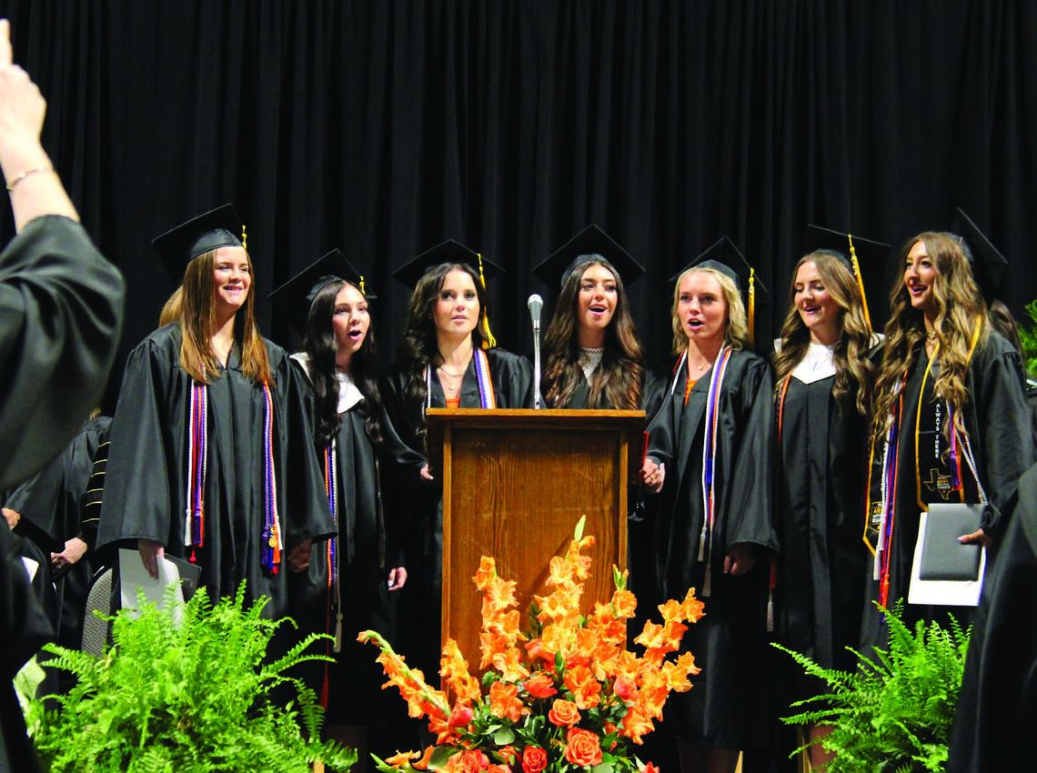 Pilot Point graduates cross UNT stage