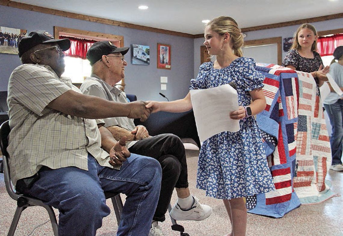 Tioga 4-H honors veterans with hand-made quilts