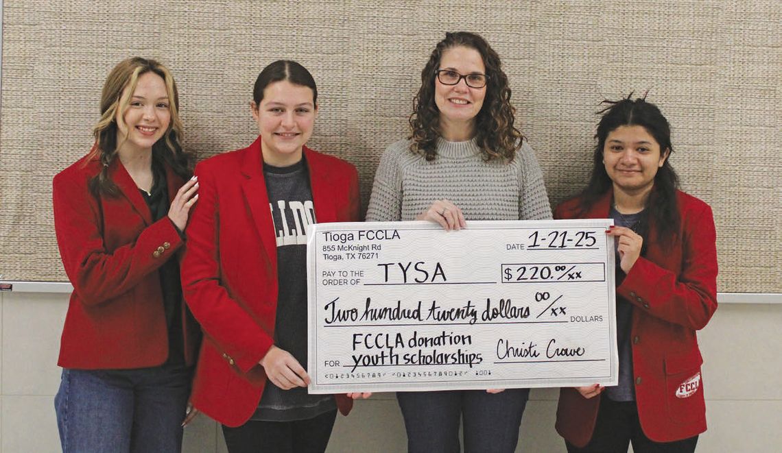 Tioga FCCLA presents TYSA scholarship