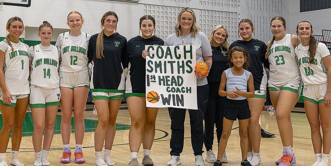 Tioga girls secure first basketball win